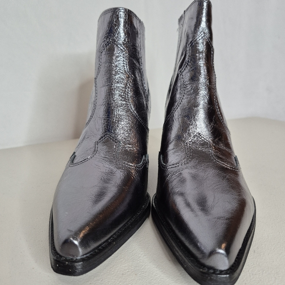 Sam Edelman Winona Metallic Silver Western Booties - Size 7 - NWOB - Picture 9 of 16